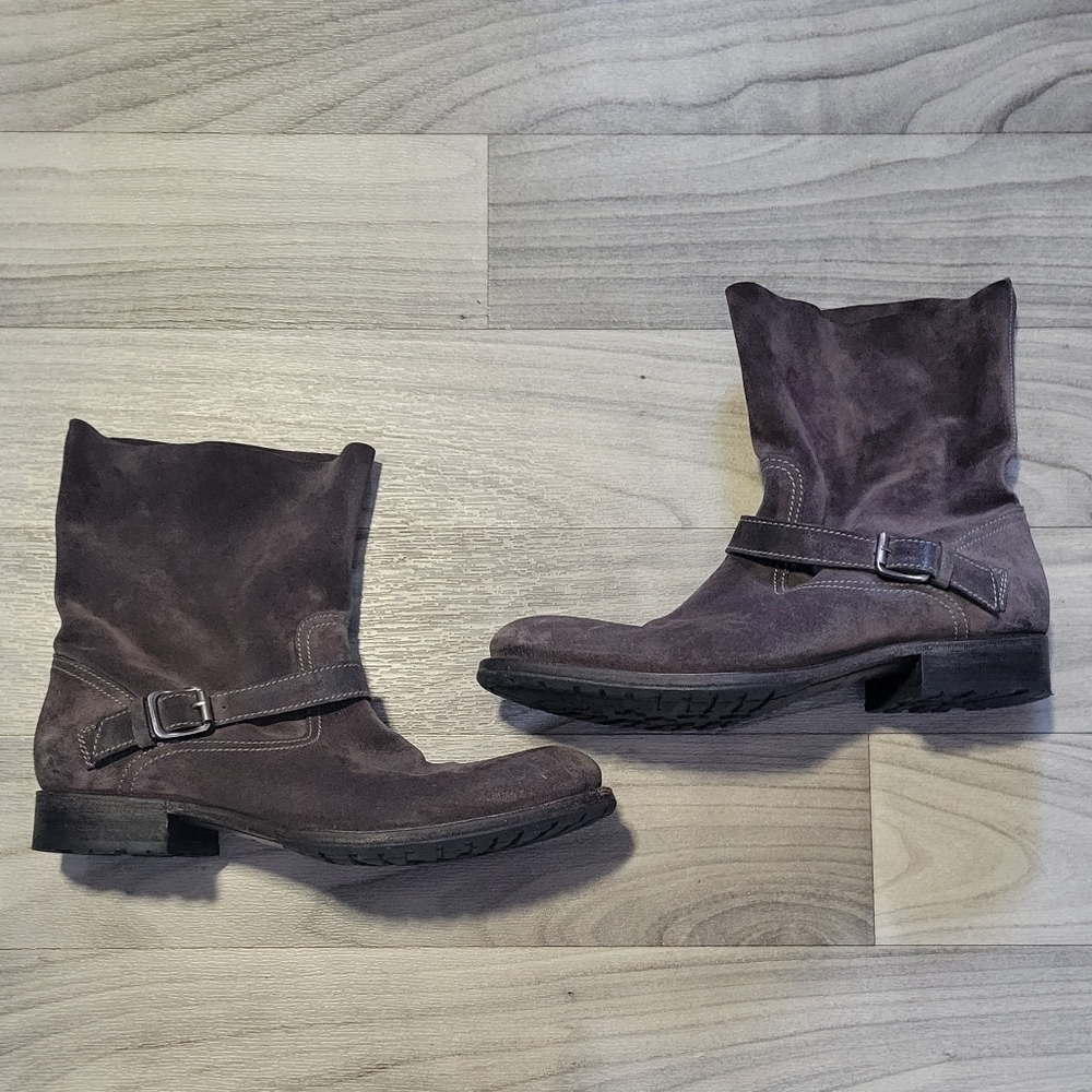 N.D.C Gray Leather Booties